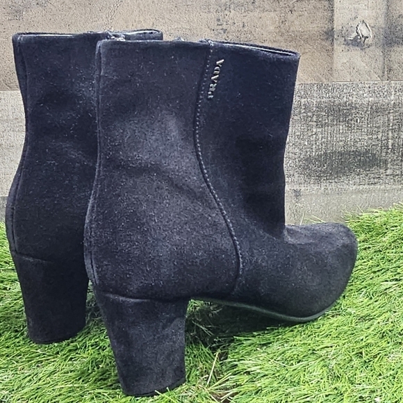 Prada Black Suede booties 38.5 - Picture 5 of 12